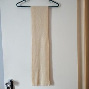 100% Cashmere Cream Knit Scarf